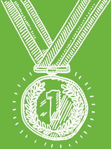 observe4success top-rated graphic of a medal with #1 on it